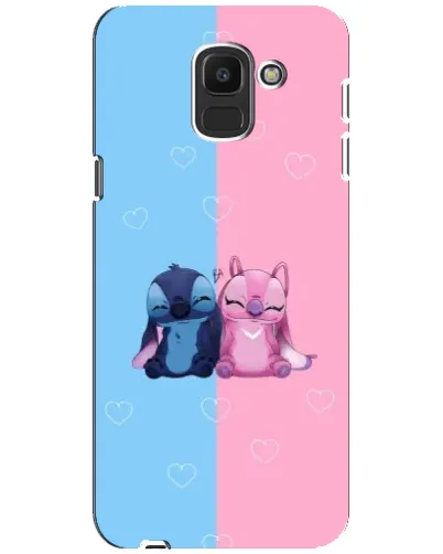 Чехол для Samsung Galaxy J6 2018 (J600F) с картинкой «Stitch и Angel Love»