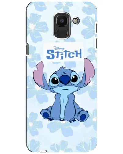 Чехол для Samsung Galaxy J6 2018 (J600F) с картинкой «Stitch среди цветов»