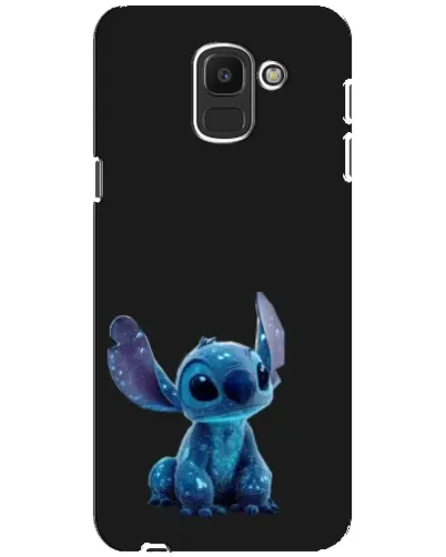 Чехол для Samsung Galaxy J6 2018 (J600F) с картинкой «Стич на черном»