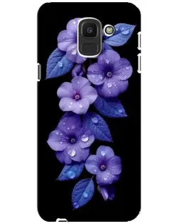 Чохол для Samsung Galaxy J6 2018 (J600F) з картинкою «Фіолетові квіти з росою» Чохол для Samsung Galaxy J6 2018 (J600F) з картинкою «Фіолетові квіти з росою»
