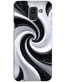 Чехол для Samsung Galaxy J6 2018 (J600F) с картинкой «Черно-белая спираль»