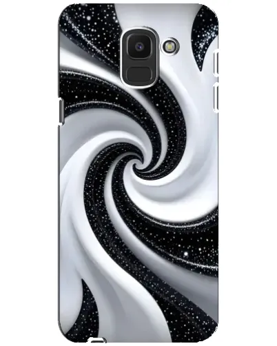 Чехол для Samsung Galaxy J6 2018 (J600F) с картинкой «Черно-белая спираль»