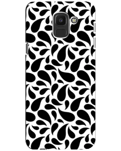 Чехол для Samsung Galaxy J6 2018 (J600F) с картинкой «Контрастные черные капли»