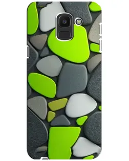 Чехол для Samsung Galaxy J6 2018 (J600F) с картинкой «Яркая неоновая галька»