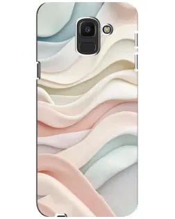 Чехол для Samsung Galaxy J6 2018 (J600F) с картинкой «Пастельные нежные волны»