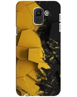 Чехол для Samsung Galaxy J6 2018 (J600F) с картинкой «Золотые осколки геометрии»