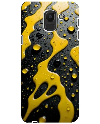 Чехол для Samsung Galaxy J6 2018 (J600F) с картинкой «Жидкое желтое золото»