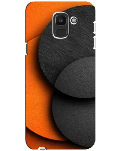 Чехол для Samsung Galaxy J6 2018 (J600F) с картинкой «Геометрия оранжевых кругов»