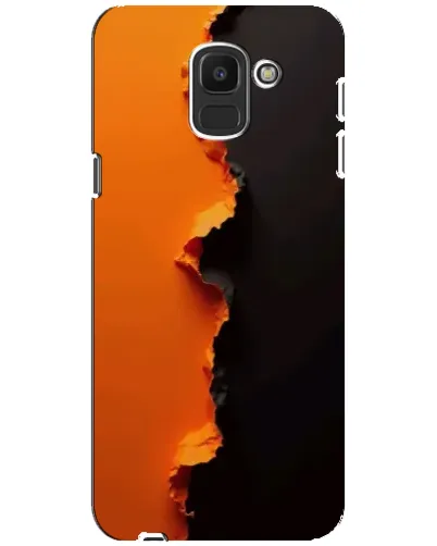 Чехол для Samsung Galaxy J6 2018 (J600F) с картинкой «Оранжевый разлом»