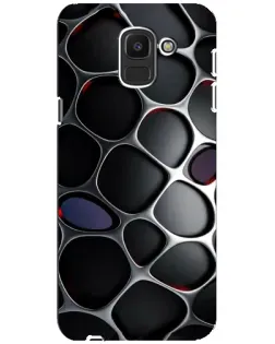 Чехол для Samsung Galaxy J6 2018 (J600F) с картинкой «Объемная темная решетка»