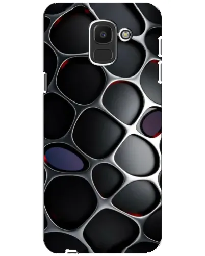 Чехол для Samsung Galaxy J6 2018 (J600F) с картинкой «Объемная темная решетка»