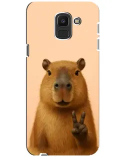 Чохол для Samsung Galaxy J6 2018 (J600F) з картинкою «Капібара вікторія» Чохол для Samsung Galaxy J6 2018 (J600F) з картинкою «Капібара вікторія»
