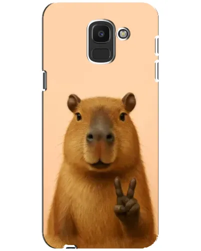 Чехол для Samsung Galaxy J6 2018 (J600F) с картинкой «Капибара виктория» Чехол для Samsung Galaxy J6 2018 (J600F) с картинкой «Капибара виктория»