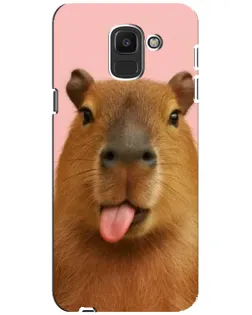 Чохол для Samsung Galaxy J6 2018 (J600F) з картинкою «Капібара з язиком» Чохол для Samsung Galaxy J6 2018 (J600F) з картинкою «Капібара з язиком»