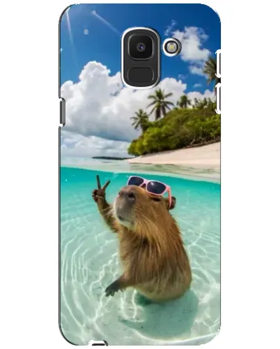 Чехол для Samsung Galaxy J6 2018 (J600F) с картинкой «Капибара на море» Чехол для Samsung Galaxy J6 2018 (J600F) с картинкой «Капибара на море»