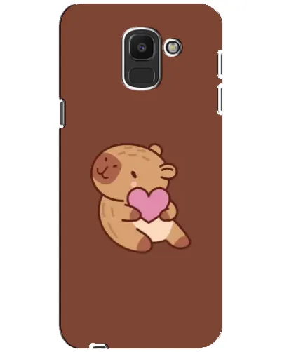 Чехол для Samsung Galaxy J6 2018 (J600F) с картинкой «Капибара с сердцем» Чехол для Samsung Galaxy J6 2018 (J600F) с картинкой «Капибара с сердцем»