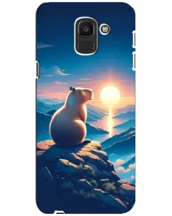 Чохол для Samsung Galaxy J6 2018 (J600F) з картинкою «Захід сонця з капібарою» Чохол для Samsung Galaxy J6 2018 (J600F) з картинкою «Захід сонця з капібарою»
