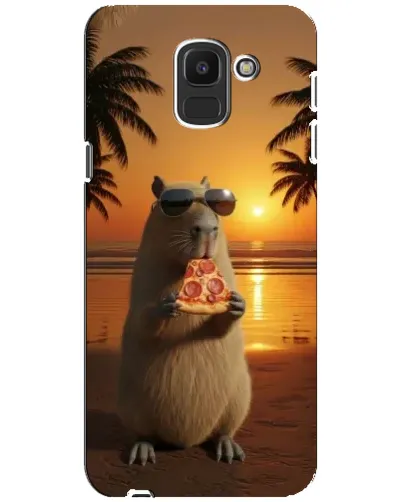 Чехол для Samsung Galaxy J6 2018 (J600F) с картинкой «Капибара с пиццей» Чехол для Samsung Galaxy J6 2018 (J600F) с картинкой «Капибара с пиццей»