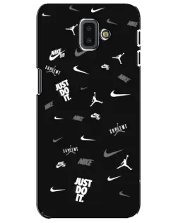 Чехол для Samsung Galaxy J6 Plus 2018 (J610) с картинкой «Nike Black Pattern»