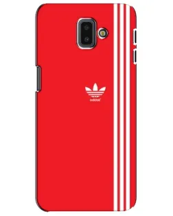 Чехол для Samsung Galaxy J6 Plus 2018 (J610) с картинкой «Красный минимализм Adidas»