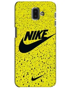 Чехол для Samsung Galaxy J6 Plus 2018 (J610) с картинкой «Желтый текстурный Nike»