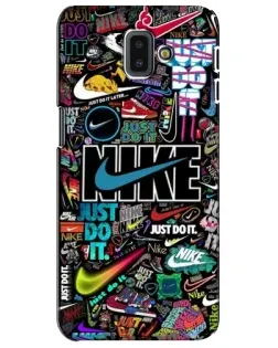 Чехол для Samsung Galaxy J6 Plus 2018 (J610) с картинкой «Яркий коллаж Nike»