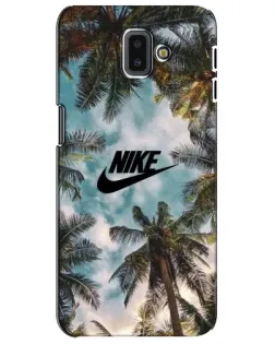 Чехол для Samsung Galaxy J6 Plus 2018 (J610) с картинкой «Тропический принт Nike»