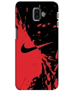 Чехол для Samsung Galaxy J6 Plus 2018 (J610) с картинкой «Красные брызги Nike»
