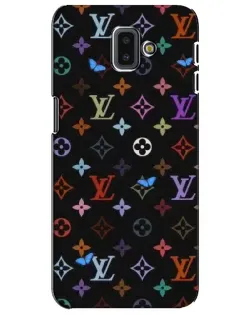 Чехол для Samsung Galaxy J6 Plus 2018 (J610) с картинкой «Цветная монограмма LV»