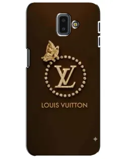 Чехол для Samsung Galaxy J6 Plus 2018 (J610) с картинкой «LV — золотая печать»