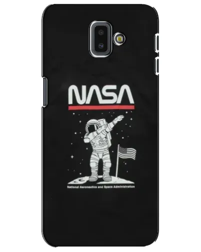 Чехол для Samsung Galaxy J6 Plus 2018 (J610) с картинкой «NASA — шагаем по Луне»
