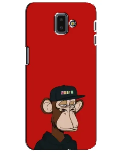 Чохол для Samsung Galaxy J6 Plus 2018 (J610) з картинкою «Bored Ape — червоний фон»