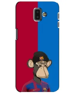 Чохол для Samsung Galaxy J6 Plus 2018 (J610) з картинкою «Bored Ape — фанат Барси»