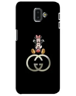 Чехол для Samsung Galaxy J6 Plus 2018 (J610) с картинкой «Минни Маус на лого»