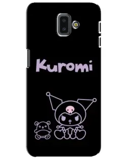 Чехол для Samsung Galaxy J6 Plus 2018 (J610) с картинкой «Kuromi — черный минимализм»
