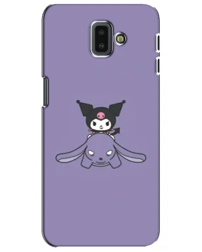 Чехол для Samsung Galaxy J6 Plus 2018 (J610) с картинкой «Kuromi на лиловом фоне»
