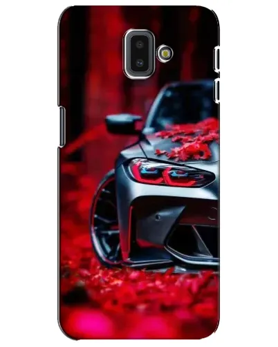 Чохол для Samsung Galaxy J6 Plus 2018 (J610) з картинкою «Спортивна BMW та квіти»