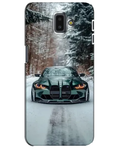 Чохол для Samsung Galaxy J6 Plus 2018 (J610) з картинкою «BMW у зимовому лісі»