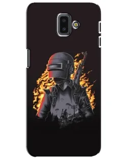 Чохол для Samsung Galaxy J6 Plus 2018 (J610) з картинкою «PUBG — вогняний силует»