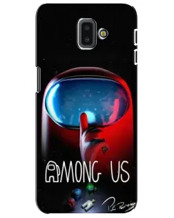 Чехол для Samsung Galaxy J6 Plus 2018 (J610) с картинкой «Красный импостер — макро» Чехол для Samsung Galaxy J6 Plus 2018 (J610) с картинкой «Красный импостер — макро»