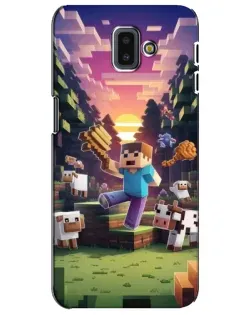 Чехол для Samsung Galaxy J6 Plus 2018 (J610) с картинкой «Стив на ферме» Чехол для Samsung Galaxy J6 Plus 2018 (J610) с картинкой «Стив на ферме»