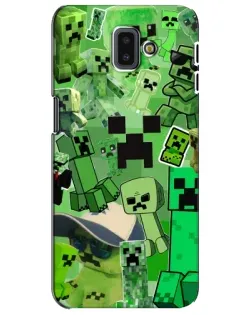 Чехол для Samsung Galaxy J6 Plus 2018 (J610) с картинкой «Криперы Minecraft» Чехол для Samsung Galaxy J6 Plus 2018 (J610) с картинкой «Криперы Minecraft»