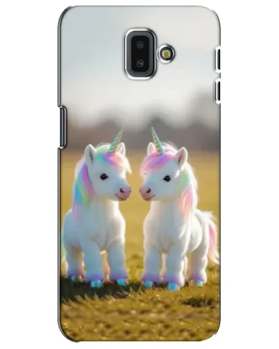 Чехол для Samsung Galaxy J6 Plus 2018 (J610) с картинкой «Пара единорогов»