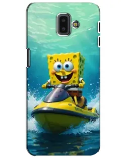 Чехол для Samsung Galaxy J6 Plus 2018 (J610) с картинкой «Спанч Боб на гидроцикле» Чехол для Samsung Galaxy J6 Plus 2018 (J610) с картинкой «Спанч Боб на гидроцикле»