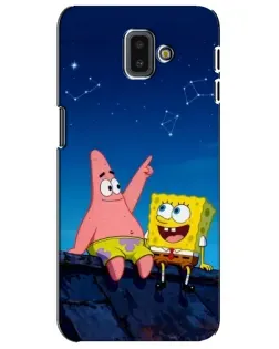 Чехол для Samsung Galaxy J6 Plus 2018 (J610) с картинкой «Губка Боб и Патрик ночью» Чехол для Samsung Galaxy J6 Plus 2018 (J610) с картинкой «Губка Боб и Патрик ночью»