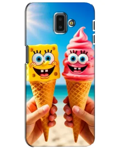 Чехол для Samsung Galaxy J6 Plus 2018 (J610) с картинкой «Спанч Боб мороженое» Чехол для Samsung Galaxy J6 Plus 2018 (J610) с картинкой «Спанч Боб мороженое»