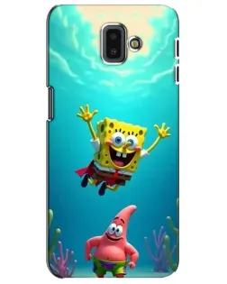 Чехол для Samsung Galaxy J6 Plus 2018 (J610) с картинкой «Спанч Боб под водой»
