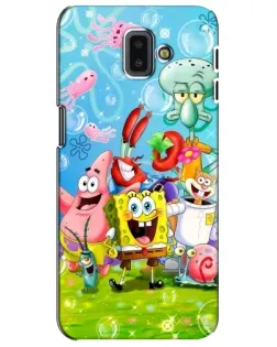 Чехол для Samsung Galaxy J6 Plus 2018 (J610) с картинкой «Губка Боб и друзья»