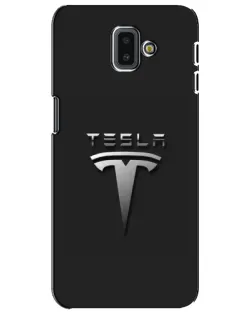 Чохол для Samsung Galaxy J6 Plus 2018 (J610) з картинкою «Сталевий логотип Tesla»