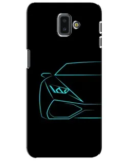 Чехол для Samsung Galaxy J6 Plus 2018 (J610) с картинкой «Голубой силуэт Lamborghini» Чехол для Samsung Galaxy J6 Plus 2018 (J610) с картинкой «Голубой силуэт Lamborghini»